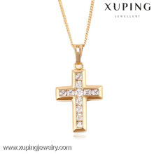 32427 Novos produtos de moda pingente de colar de pingente de ouro design homens pingente de cruz